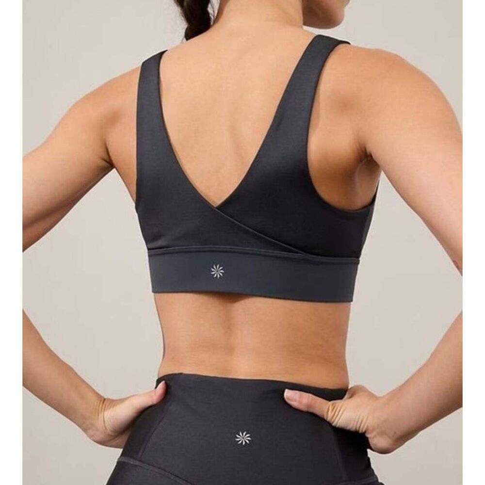 NWT Athleta Breathe Longline Bra A-C Cups XS in Black Athletic Yoga Sporty